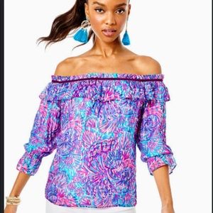 NWT Lilly Pulitzer Ceecee off the shoulder top